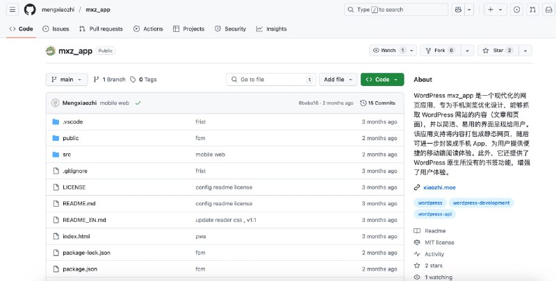 WordPress mxz_app ：一个现代化的网页应用，专为手机浏览优化设计，能够抓取 WordPress 网站的内容（文章和页面），并以简洁、易用的界面呈现给用户